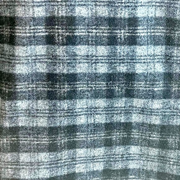 Men’s Blue Plaid 1/4 Zip Pullover Flannel Sweater XXL John Wayne Stock & Supply - Picture 5 of 11